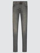Bard 5 Pocket Jeans in Mid Grey Super Stretch Denim | BoUvy
