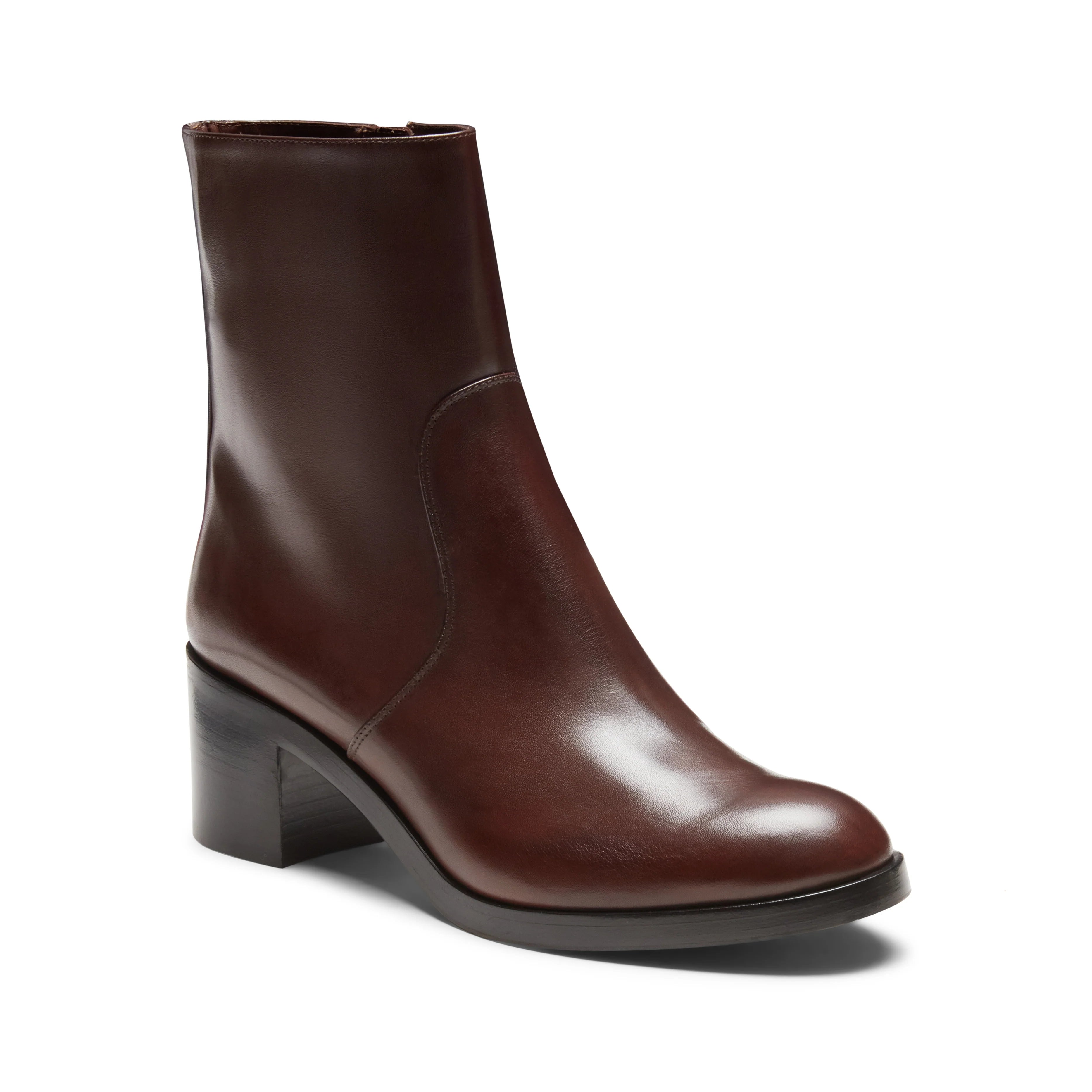 Leather ankle boot (Chestnut) | BoUvy