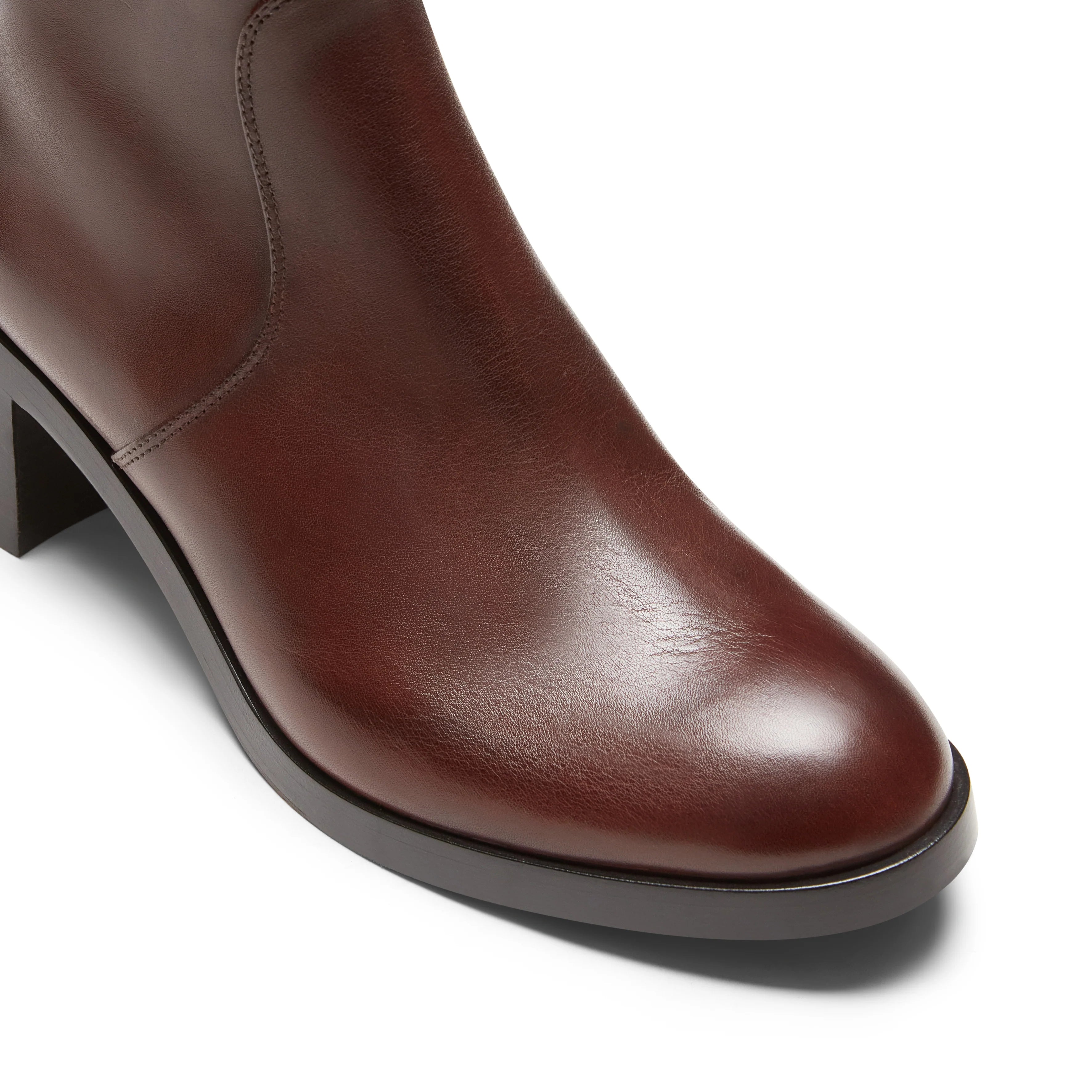 Leather ankle boot (Chestnut) | BoUvy