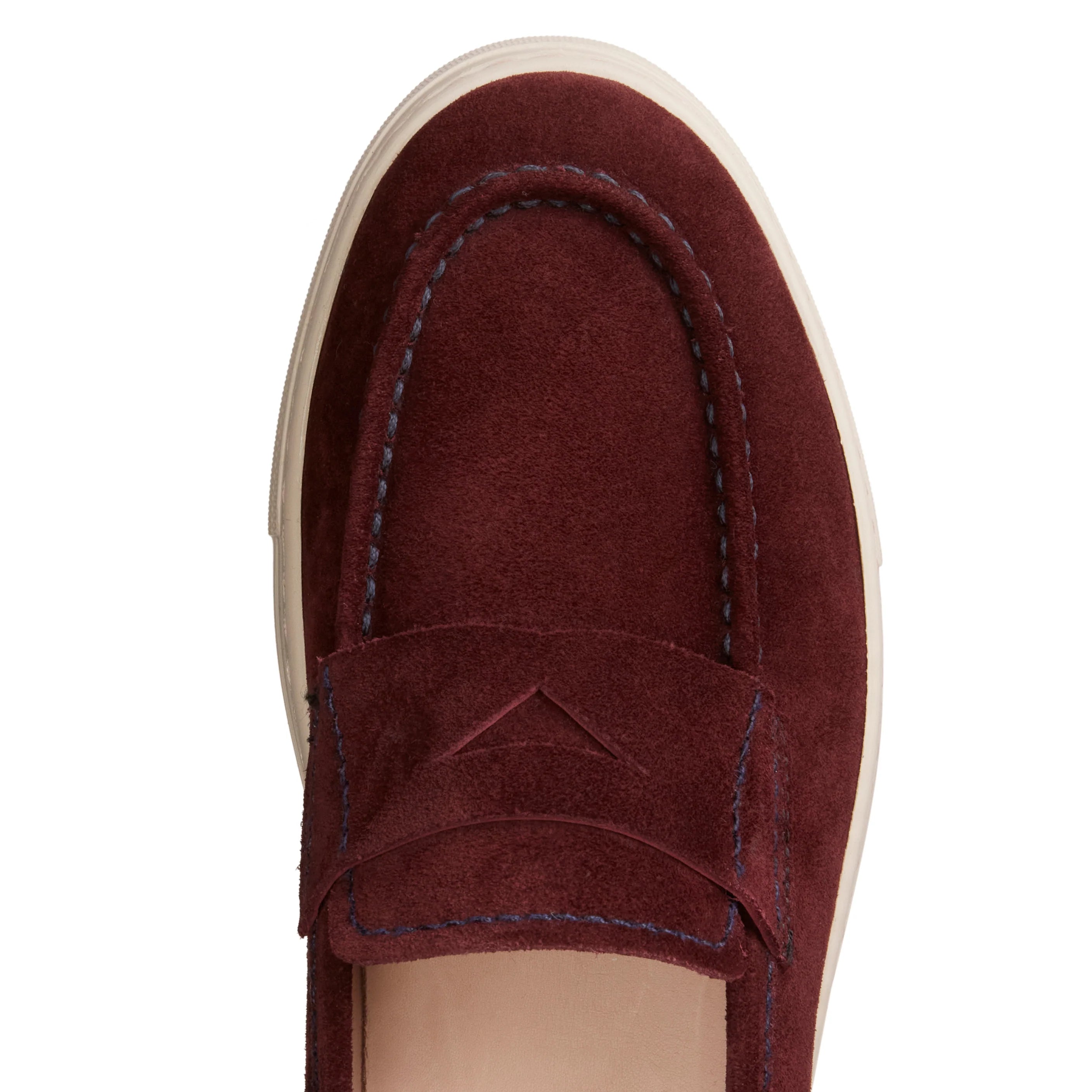Women's burgundy suede loafer | BoUvy