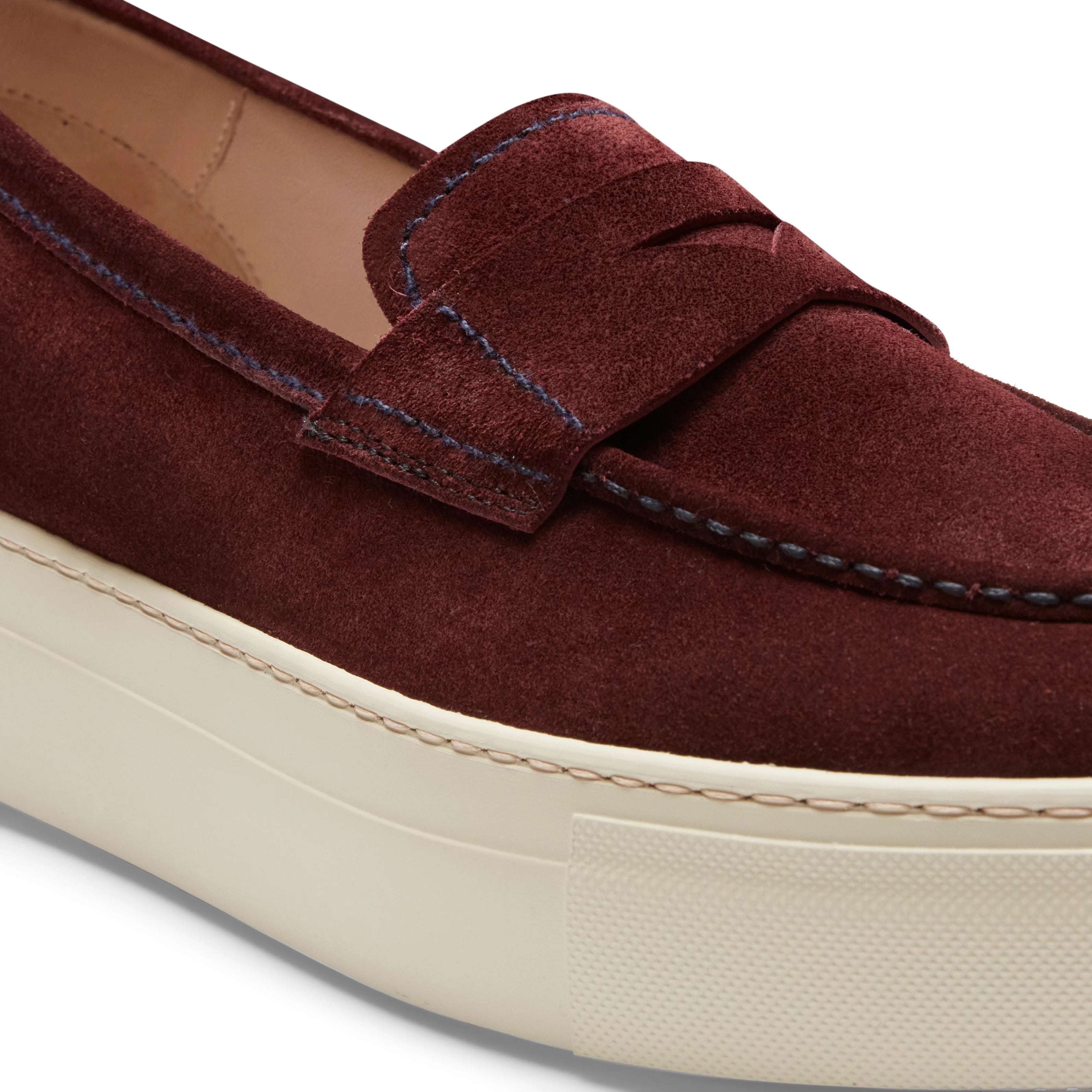 Women's burgundy suede loafer | BoUvy
