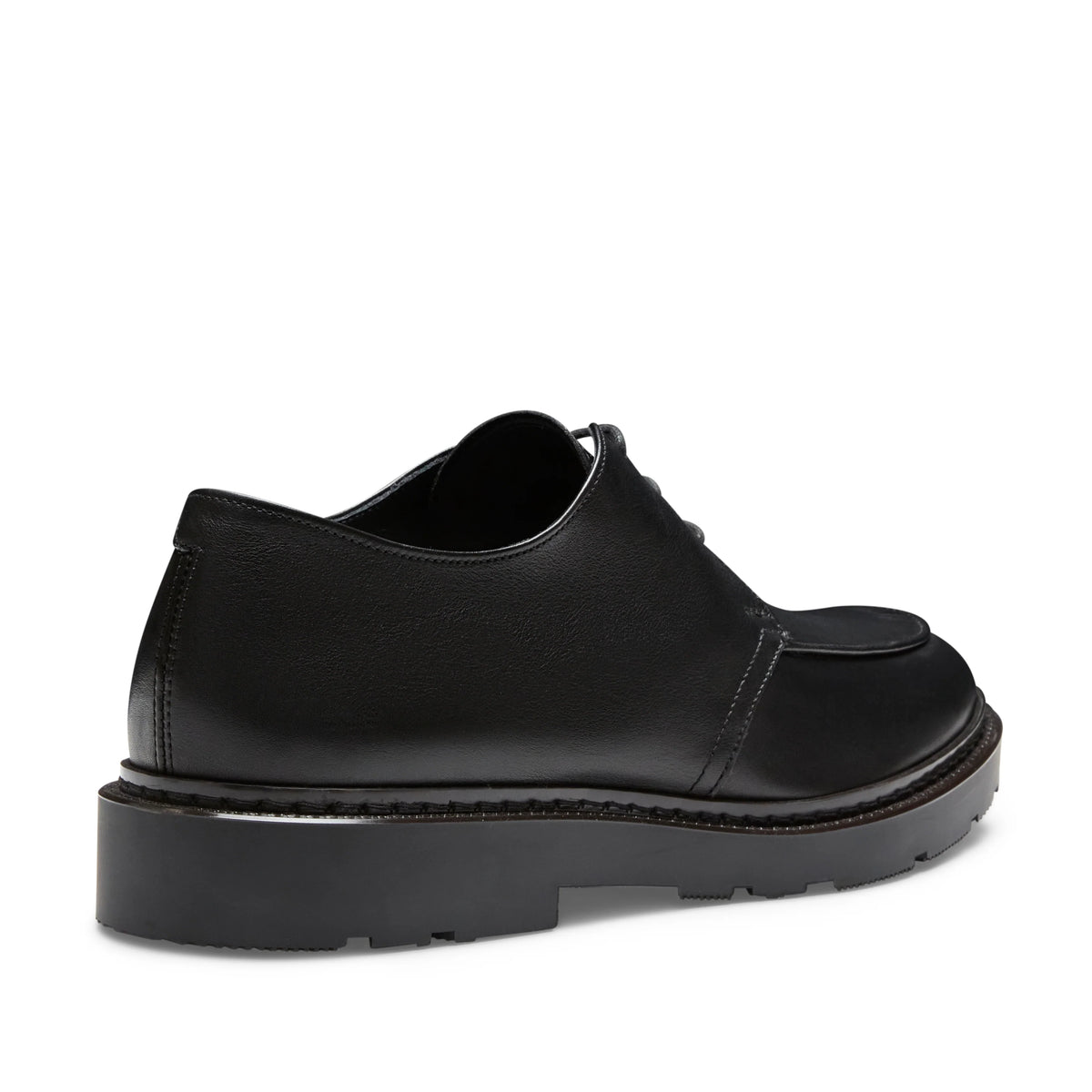 Men’s lace-up Derby shoe in smooth black leather | BoUvy