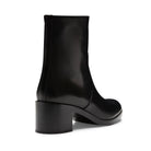 Women’s smooth black leather ankle boot | BoUvy