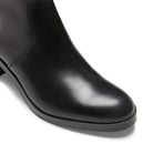 Women’s smooth black leather ankle boot | BoUvy