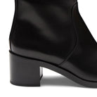 Women’s smooth black leather ankle boot | BoUvy