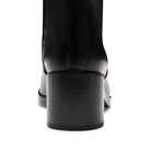 Women’s smooth black leather ankle boot | BoUvy