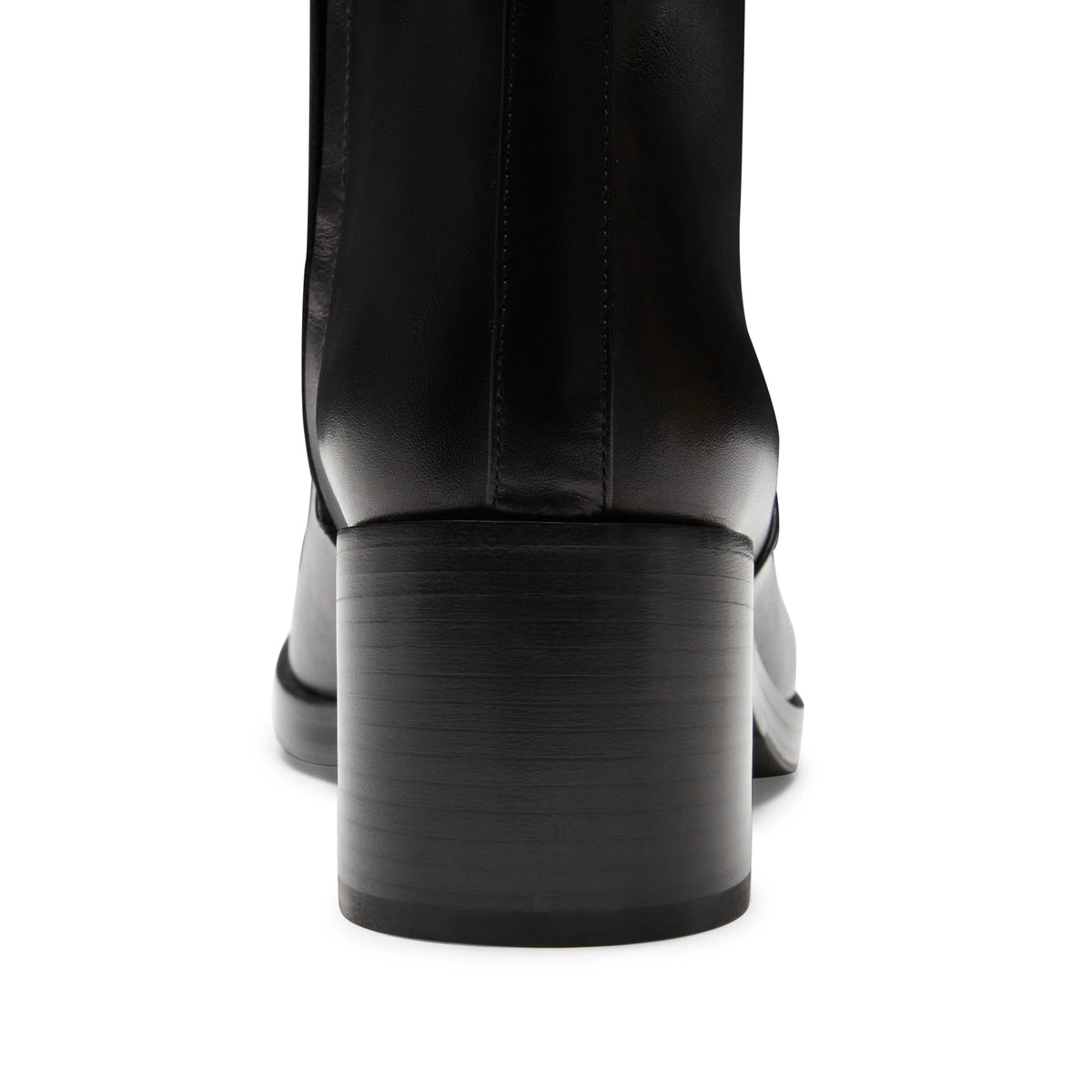 Women’s smooth black leather ankle boot | BoUvy