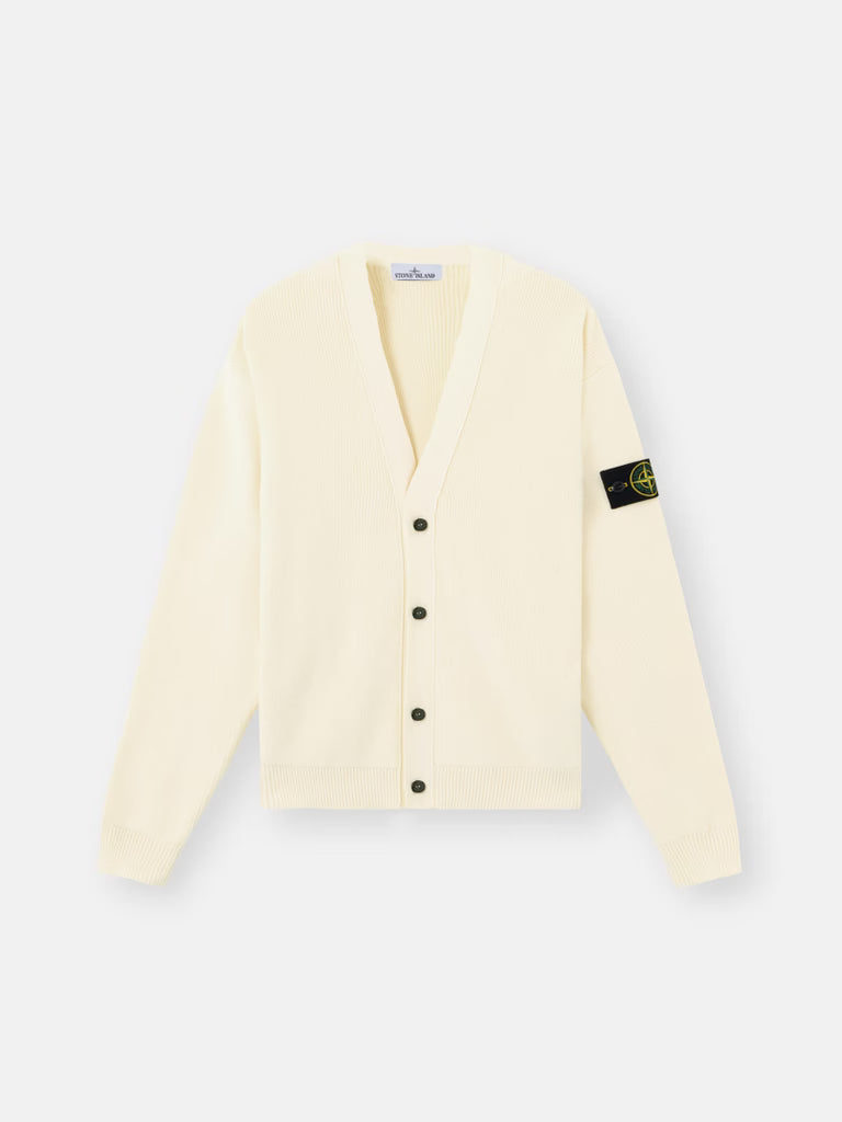 V-neck cardigan with buttons and ribbed trims - BoUvy