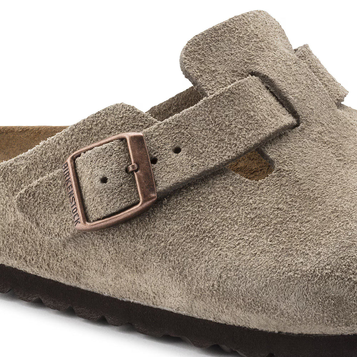 Boston Suede Leather in Color Taupe | BoUvy