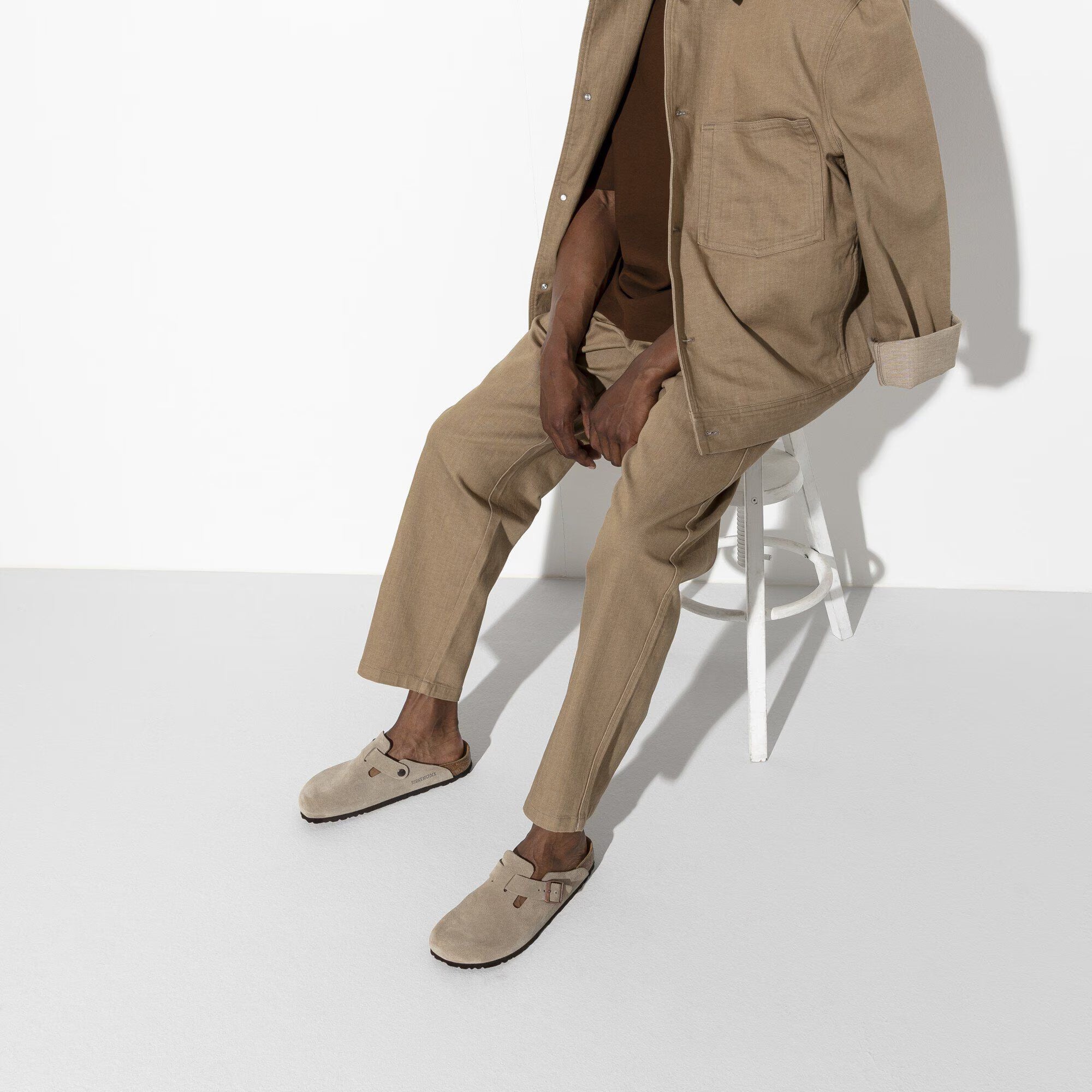 Boston Suede Leather in Color Taupe | BoUvy