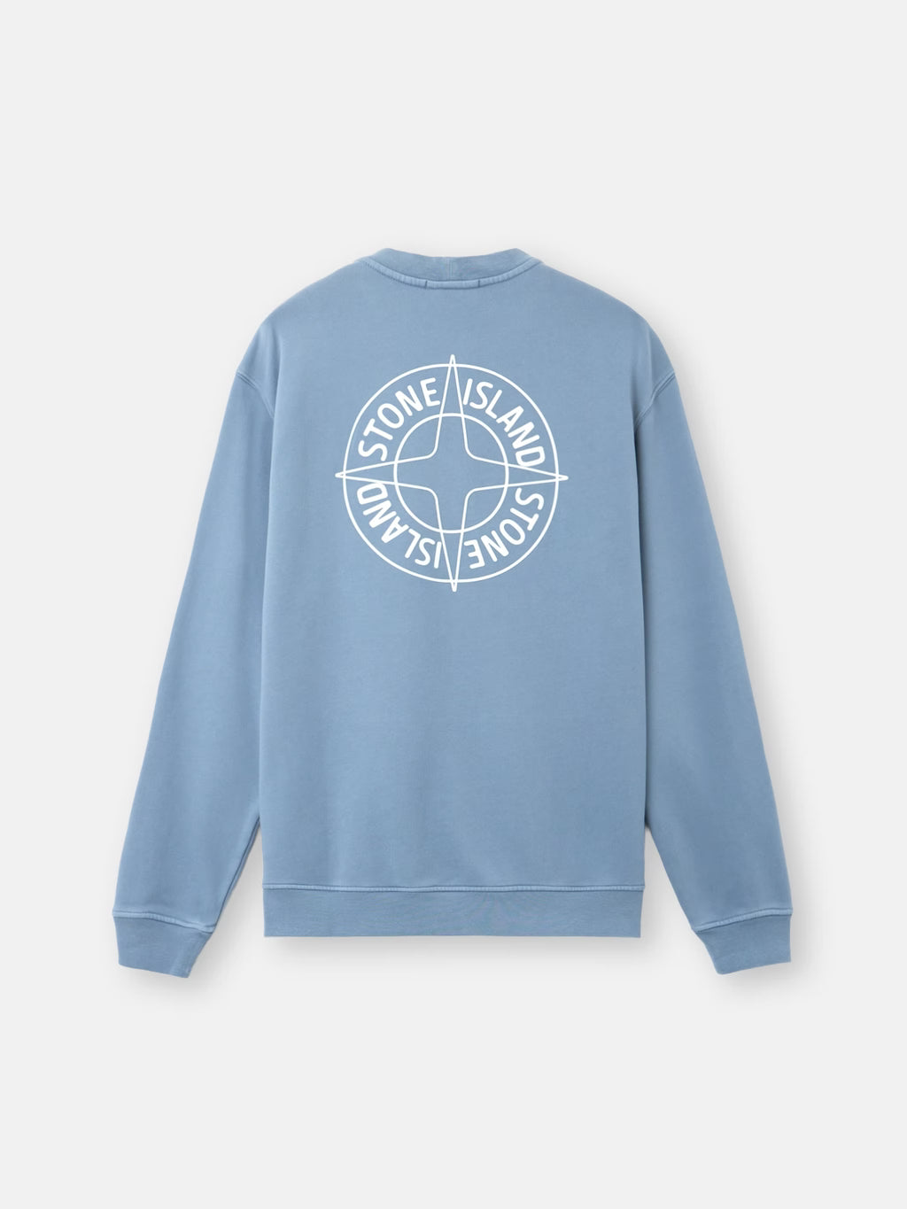 Oversized-fit crewneck sweatshirt with ‘Outline Compass’ print - BoUvy