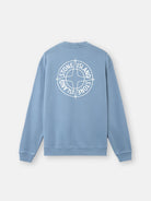 Oversized-fit crewneck sweatshirt with ‘Outline Compass’ print - BoUvy