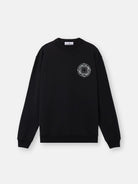 Oversized-fit crewneck sweatshirt with ‘Outline Compass’ print - BoUvy