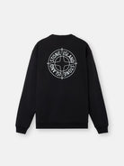 Oversized-fit crewneck sweatshirt with ‘Outline Compass’ print - BoUvy