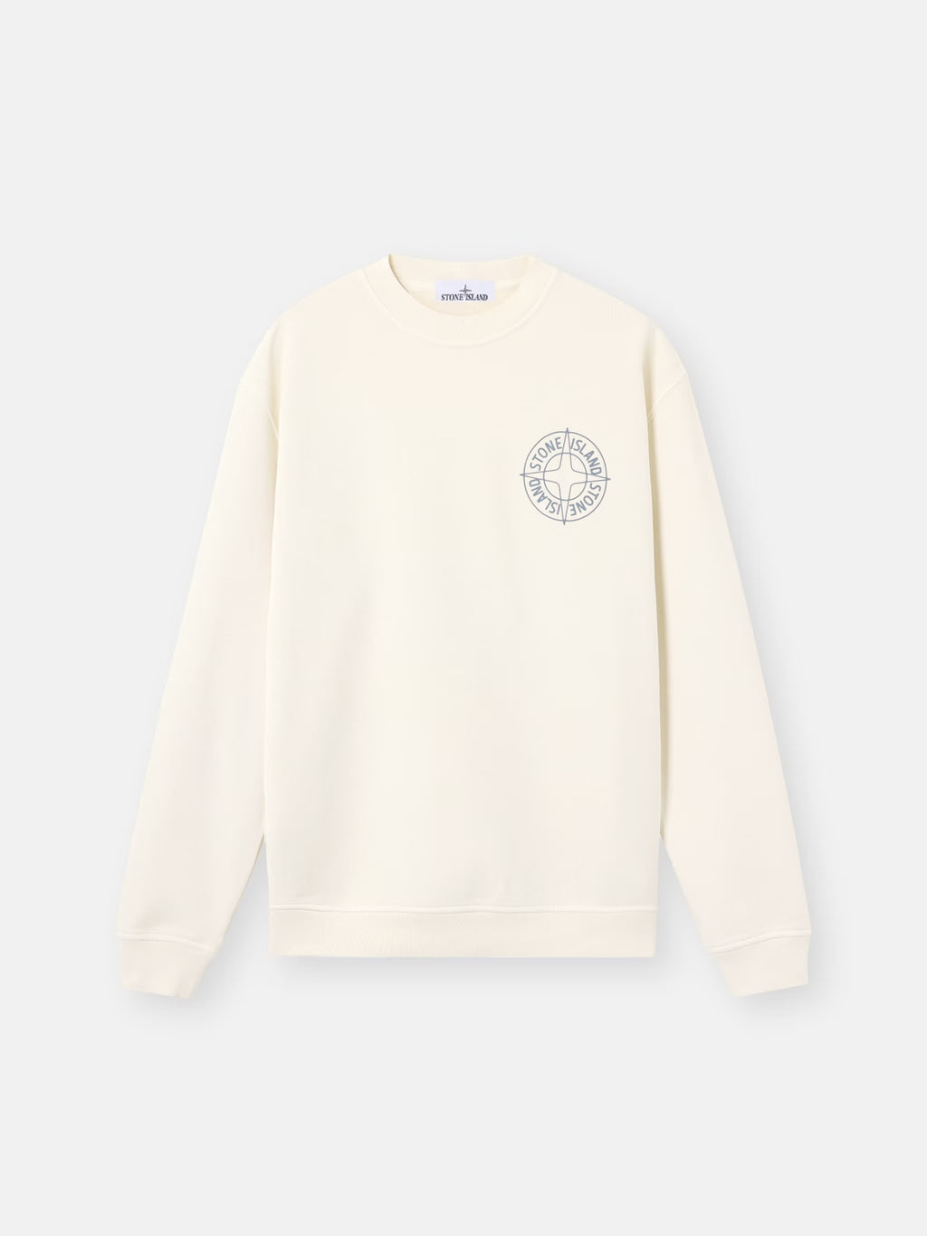 Oversized-fit crewneck sweatshirt with ‘Outline Compass’ print - BoUvy