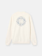 Oversized-fit crewneck sweatshirt with ‘Outline Compass’ print - BoUvy