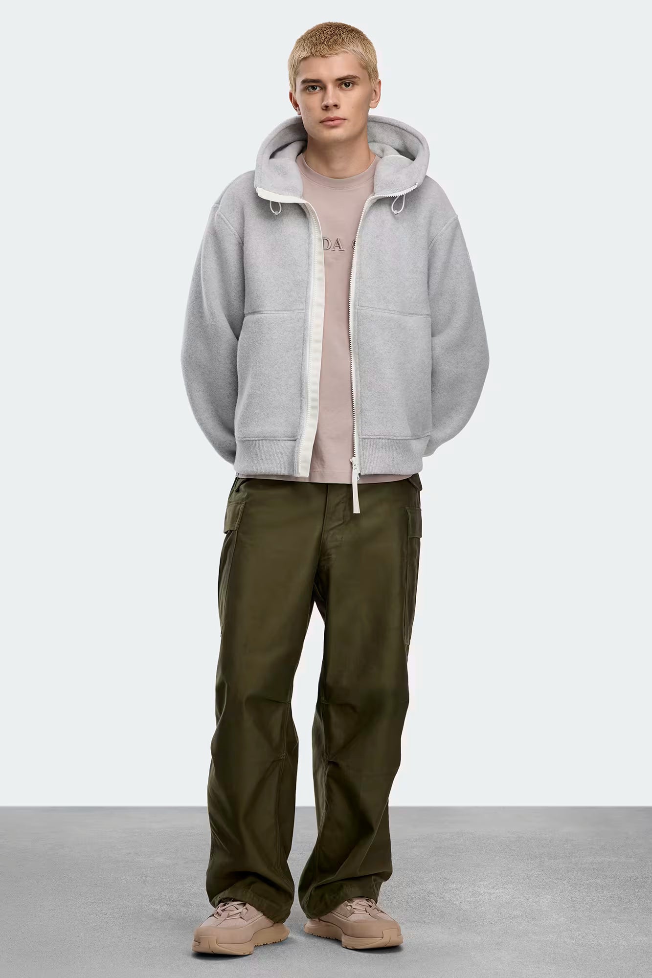 Chilliwack Fleece Bomber White Disc | BoUvy