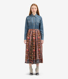 ALOE A-line Skirt Silk – Bordura Di Tè | BoUvy
