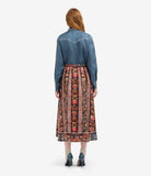 ALOE A-line Skirt Silk – Bordura Di Tè | BoUvy