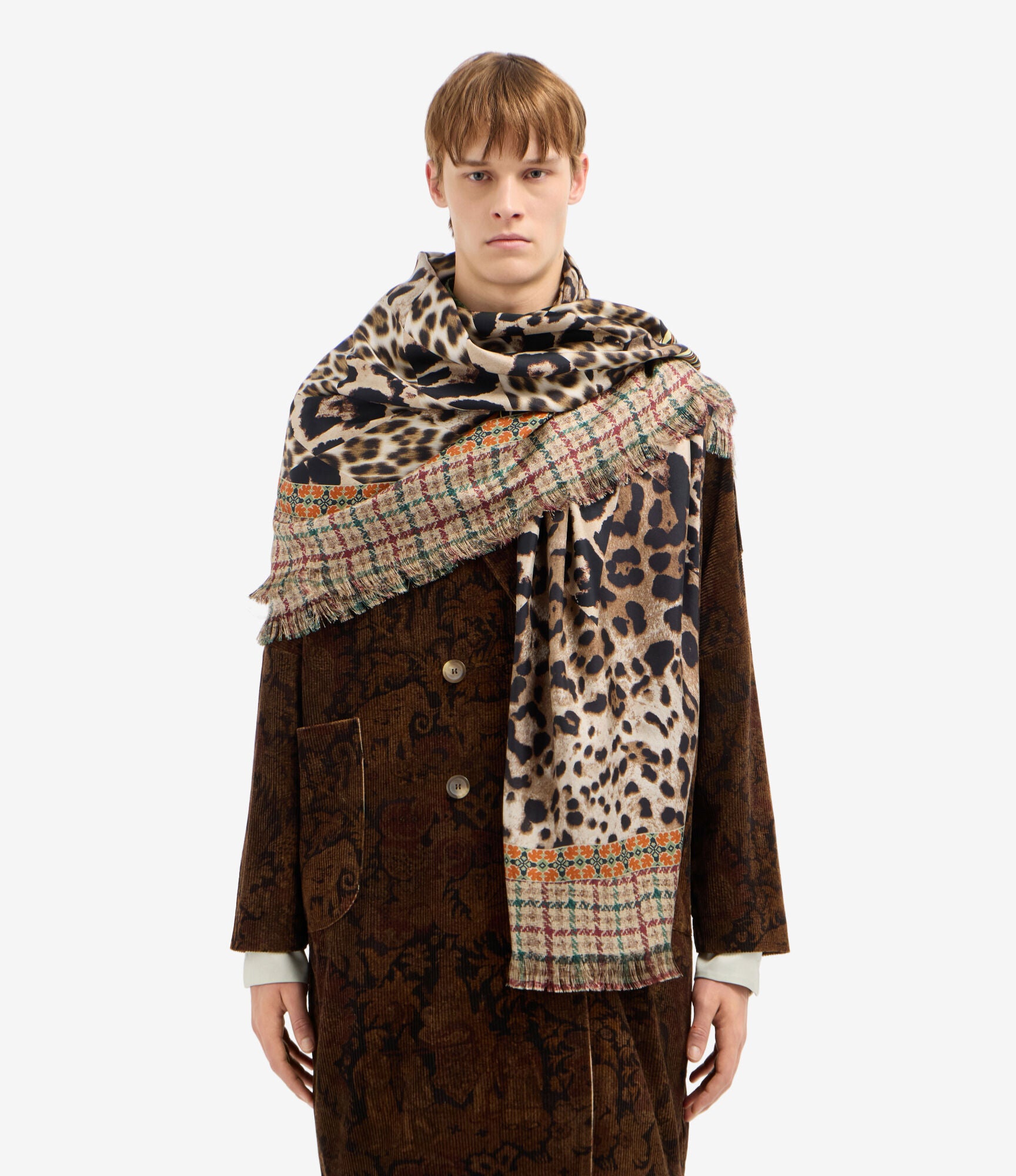 ALOEUW Shawl Scarf Silk 135x195 – Oro D'Ombra | BoUvy