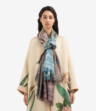 ALOEUW Shawl Scarf Silk 135x195 – Calligrafia Di Malva | BoUvy