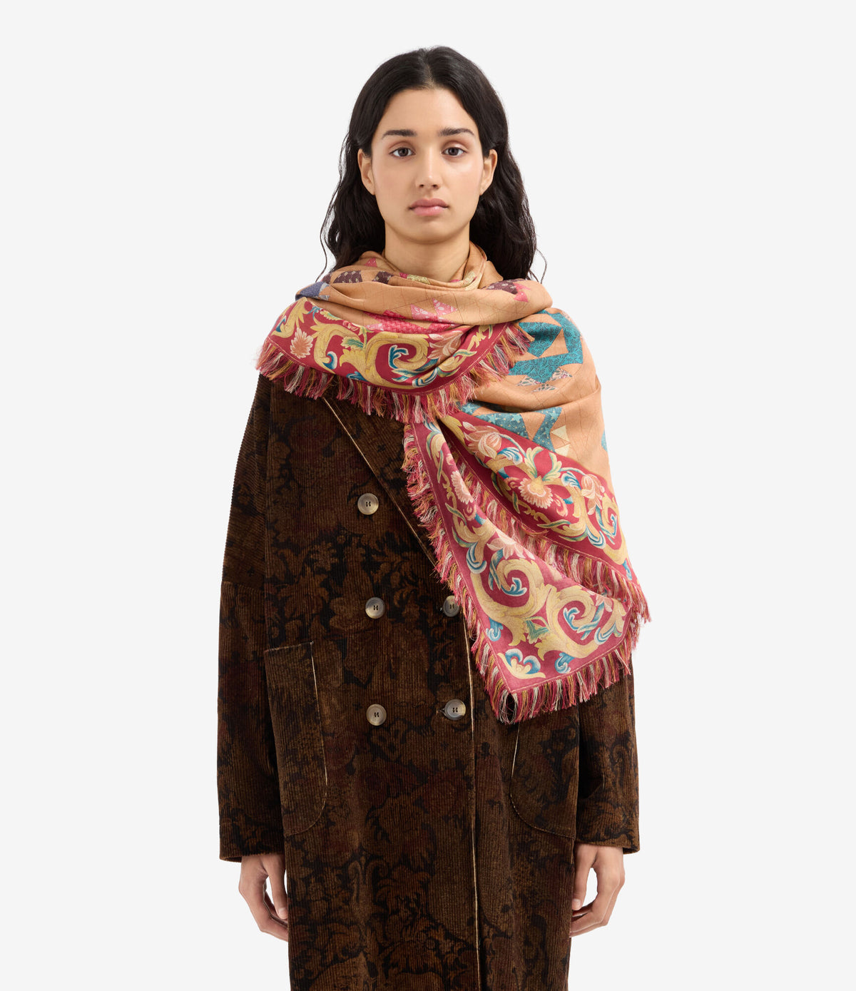 ALOEUW Shawl Scarf Silk 135x195 – Labirinto Di Laguna | BoUvy