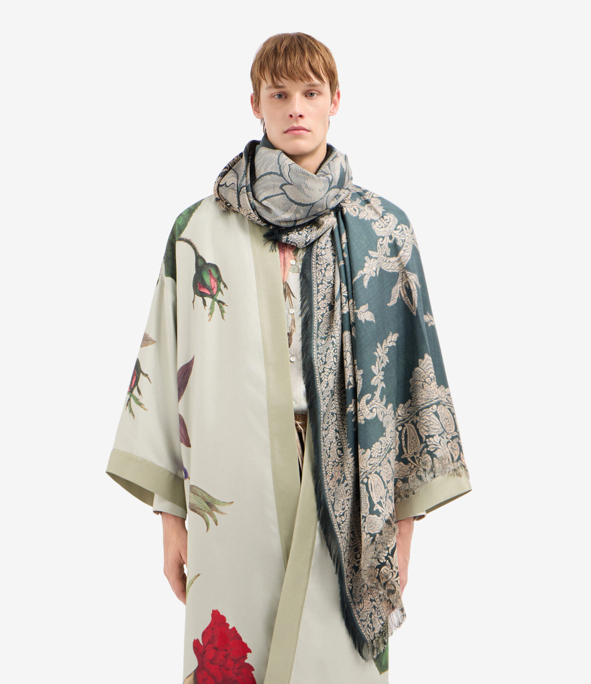 ALOEUW Shawl Scarf Silk 135x195 – Damasco Di Granato | BoUvy