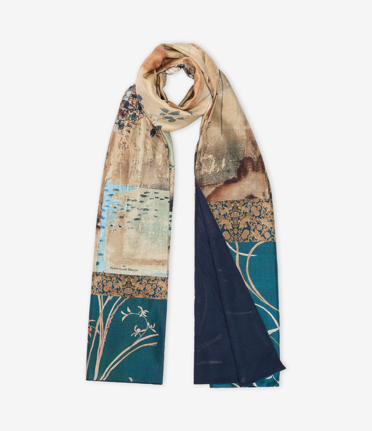 ALOEWON Scarf Silk Cashmere 65x190 – Mosaico Di Laguna | BoUvy
