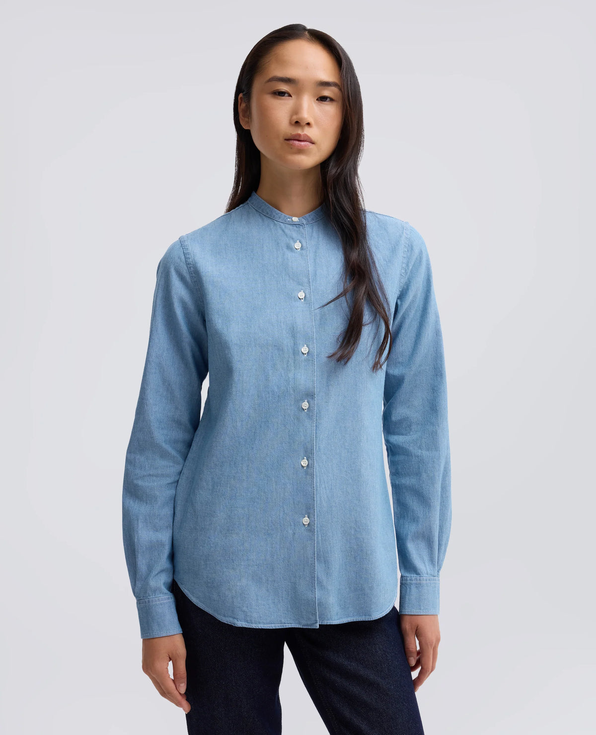 JAPANESE COTTON CHAMBRAY SHIRT - LIGHT DENIM | BoUvy