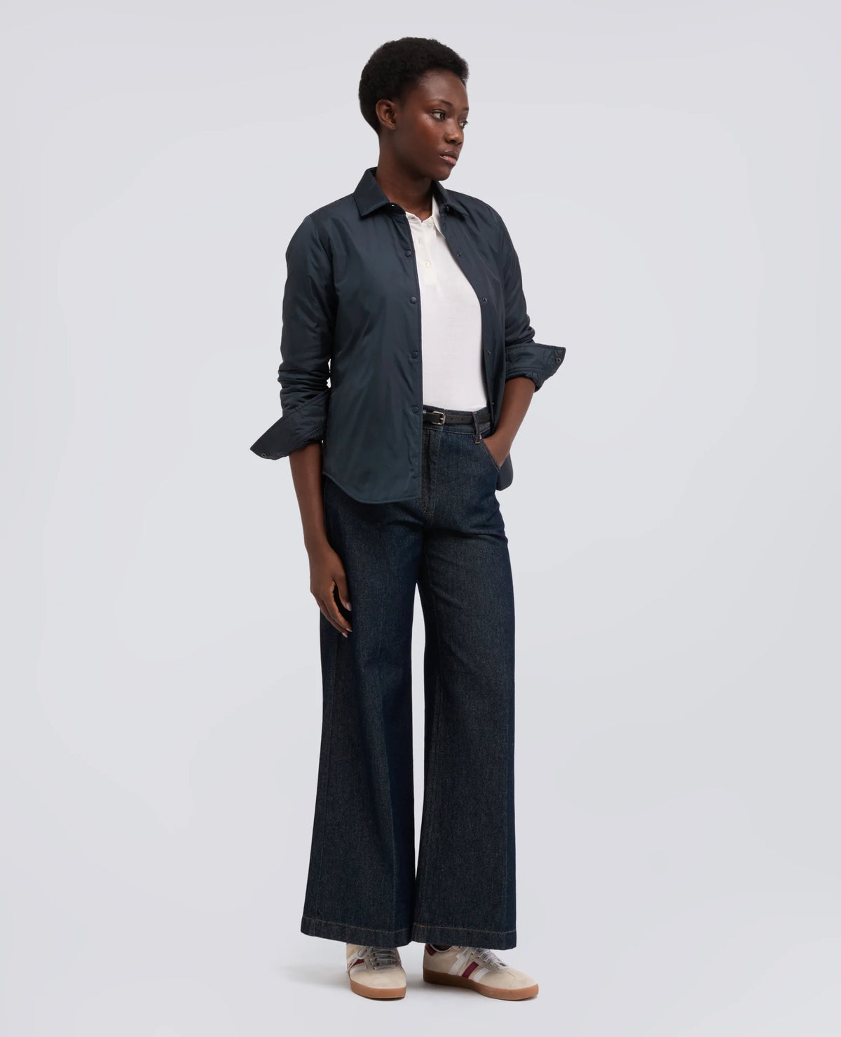 GLUE SHIRT JACKET - NAVY | BoUvy