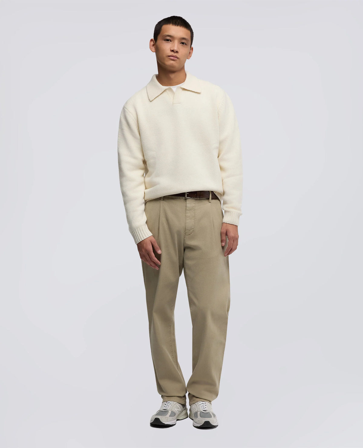 WOOL BLEND POLO - NATURAL | BoUvy