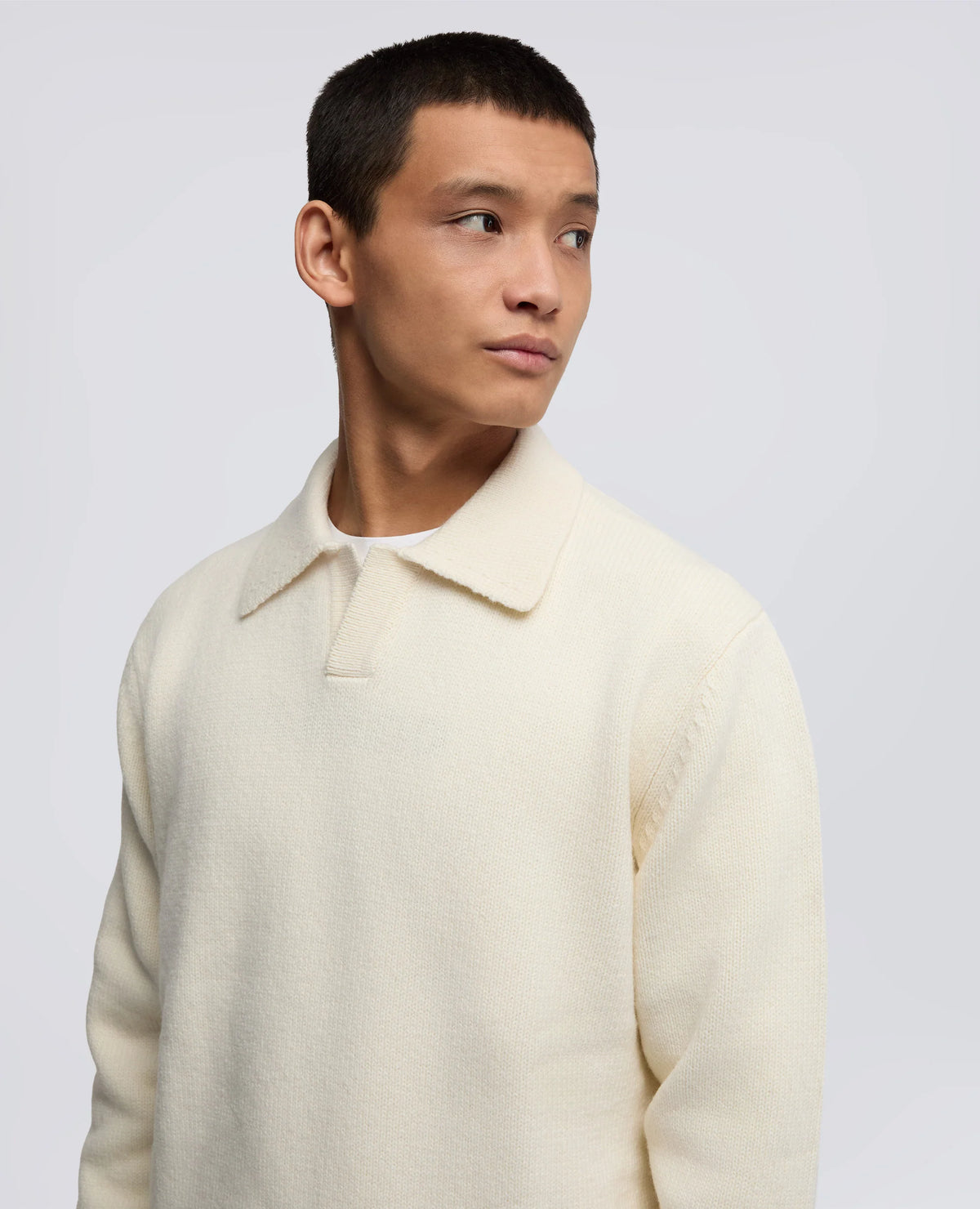 WOOL BLEND POLO - NATURAL | BoUvy