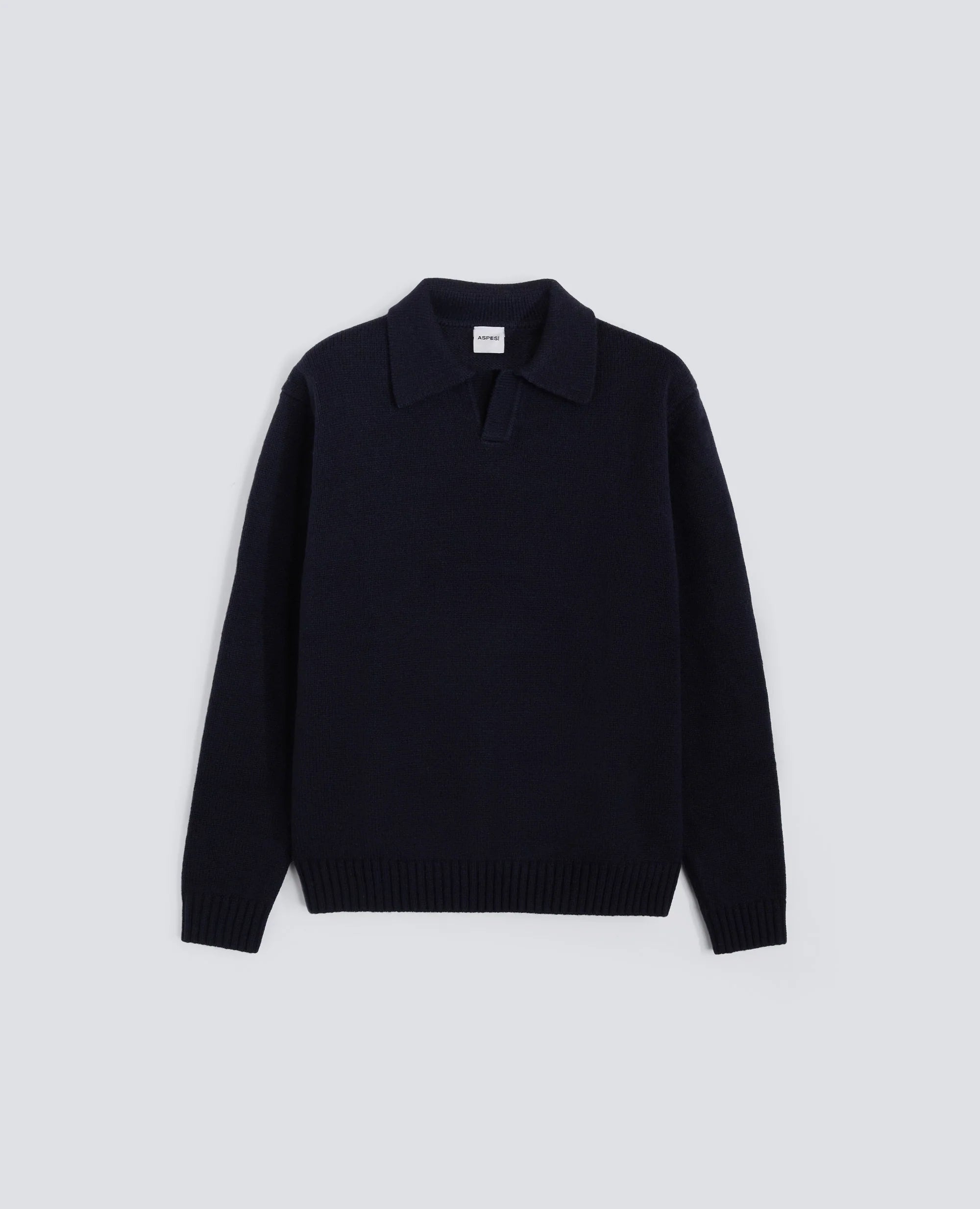 WOOL BLEND POLO - NAVY | BoUvy