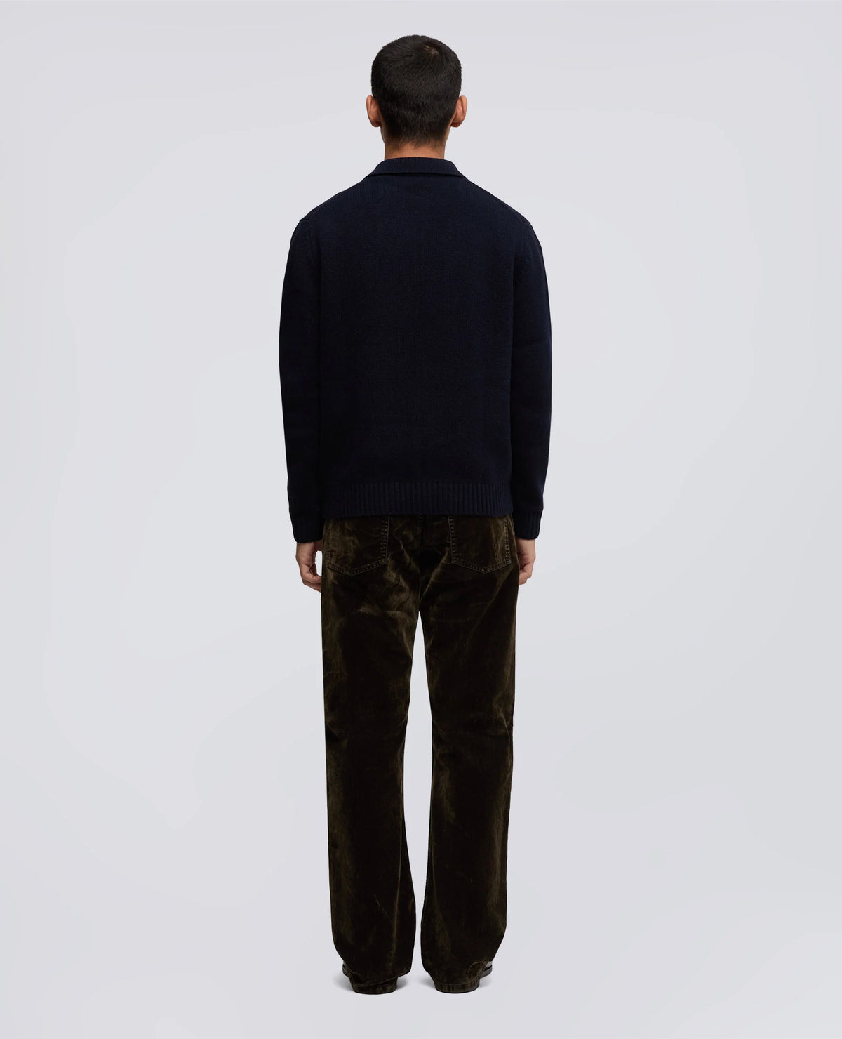 WOOL BLEND POLO - NAVY | BoUvy