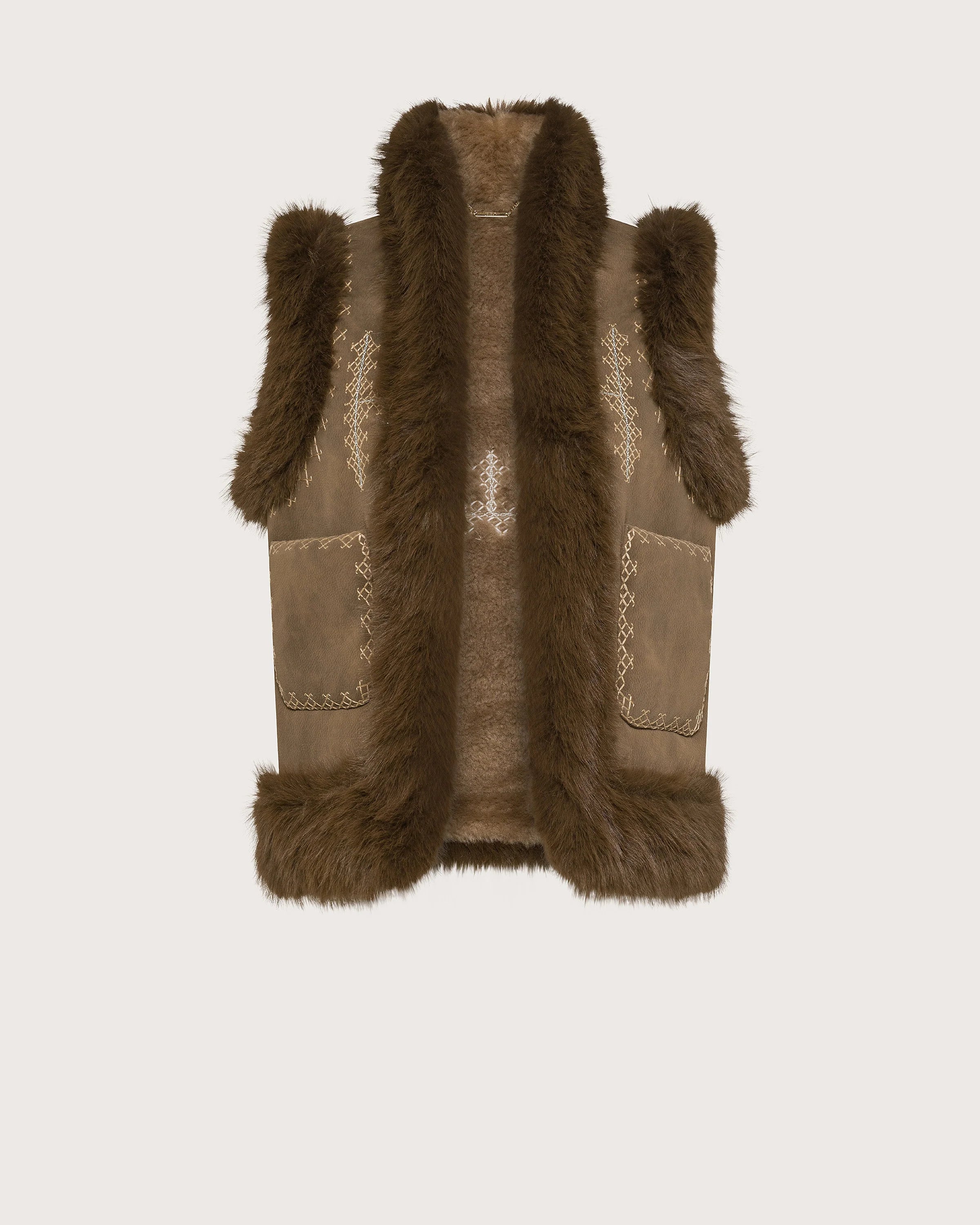 Faux shearling vest | BoUvy