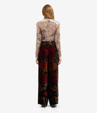 KANADA Palazzo Trousers Viscose Silk – Rosone Di Nebbia | BoUvy