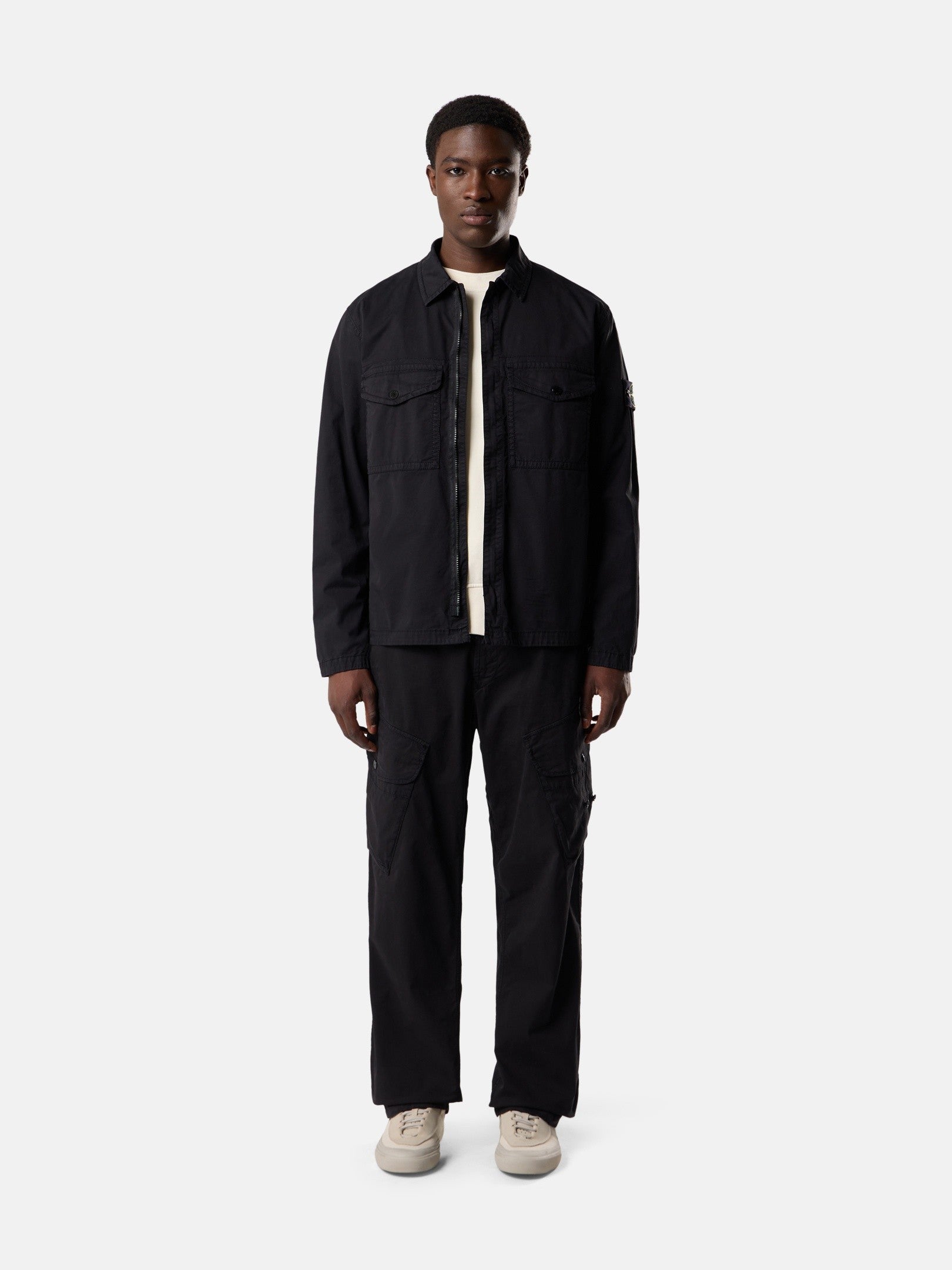 Regular-fit zip-up overshirt with chest pockets - BoUvy