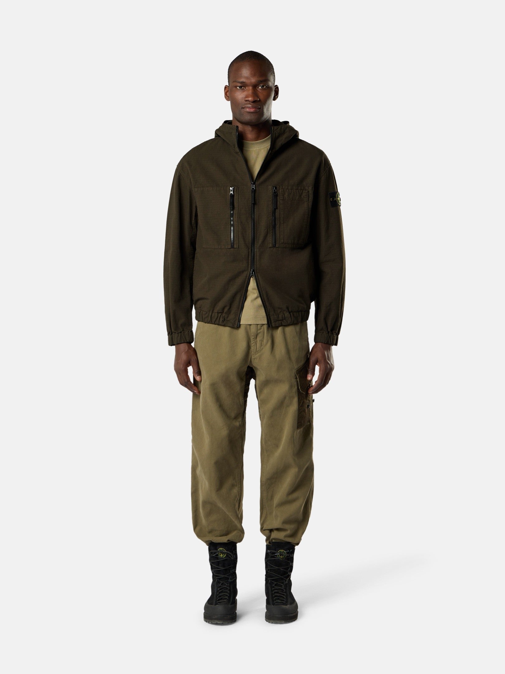 Comfort-fit hooded overshirt with zip pockets - BoUvy