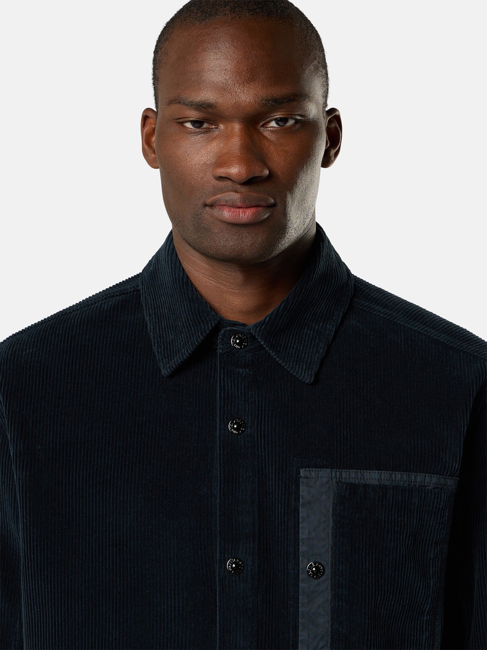 Comfort-fit snap-front overshirt with chest pocket - BoUvy