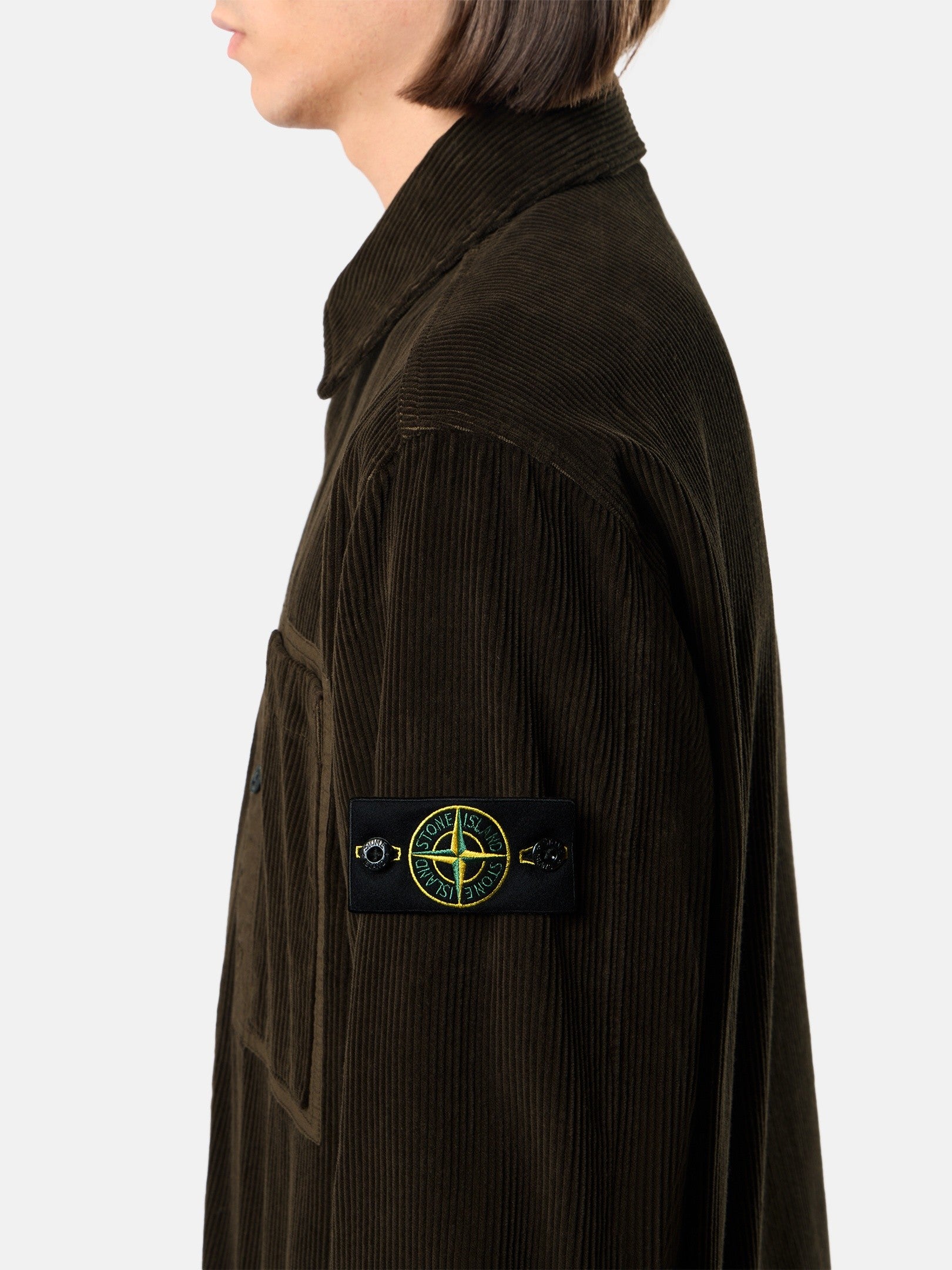 Comfort-fit snap-front overshirt with chest pocket - BoUvy