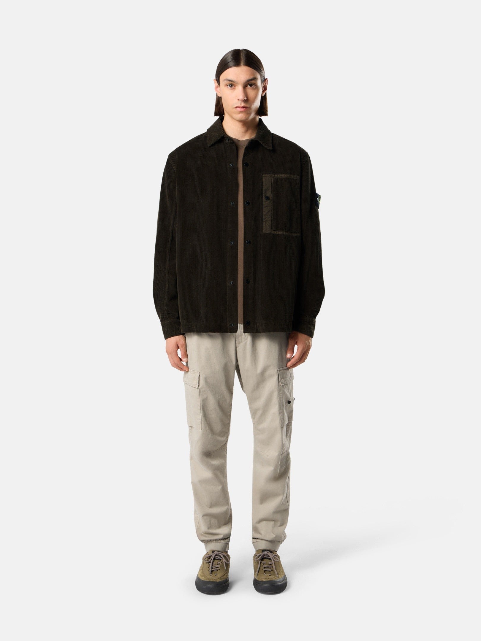 Comfort-fit snap-front overshirt with chest pocket - BoUvy