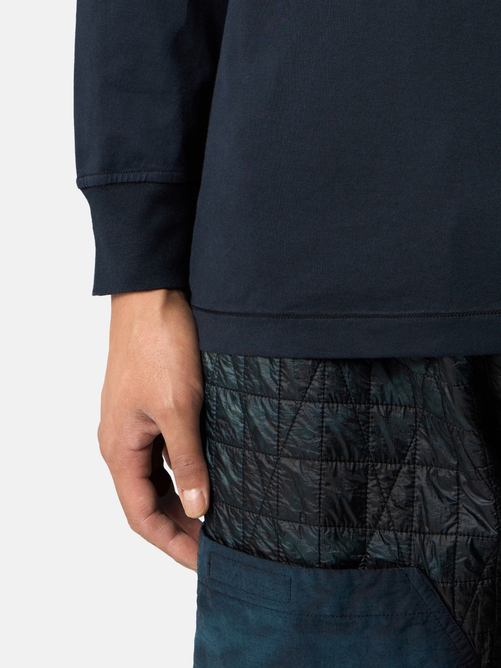 Slim-fit long-sleeve T-shirt with Compass patch - BoUvy