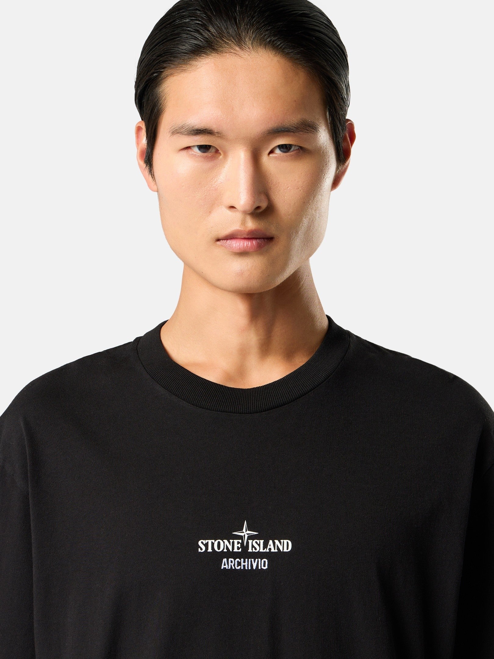 Regular-fit T-shirt with seasonal 'ARCHIVIO' print - BoUvy