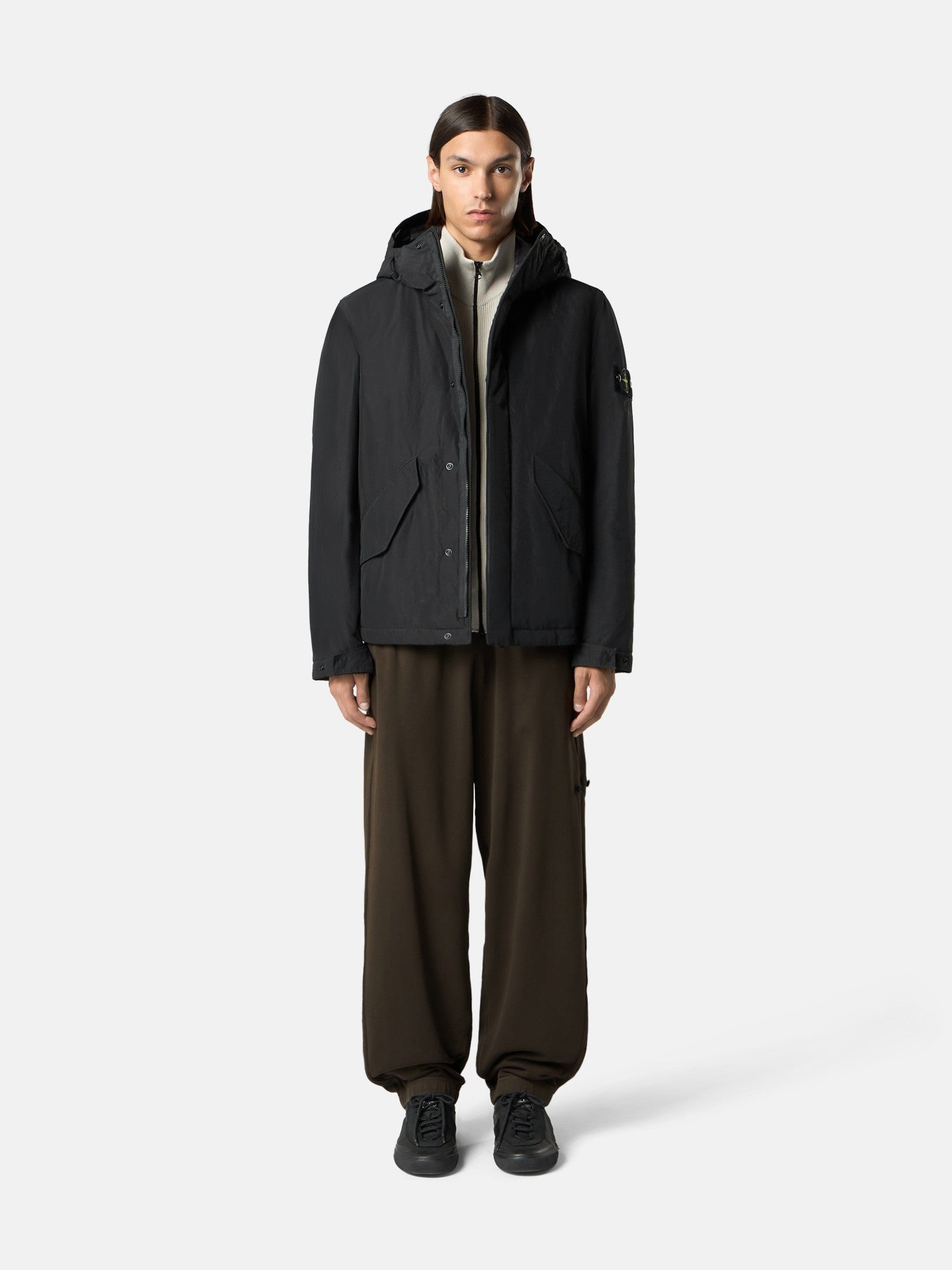 Padded hooded jacket with anti-drop - BoUvy