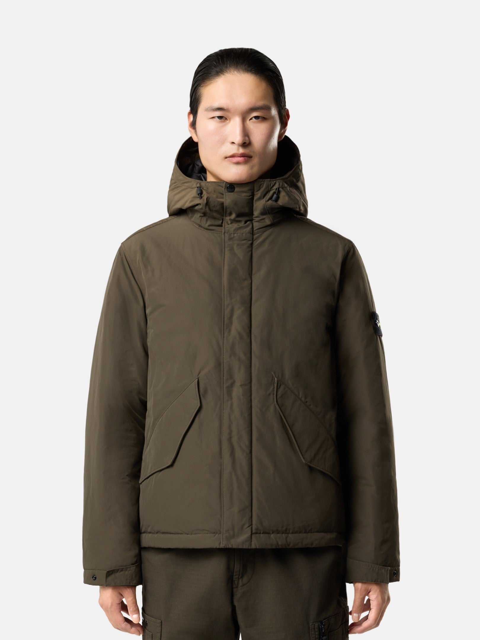 Padded hooded jacket with anti-drop - BoUvy