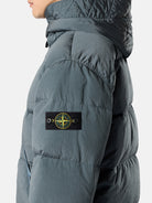 Hooded down jacket with drawcord hem - BoUvy