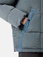 Hooded down jacket with drawcord hem - BoUvy