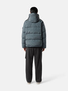 Hooded down jacket with drawcord hem - BoUvy