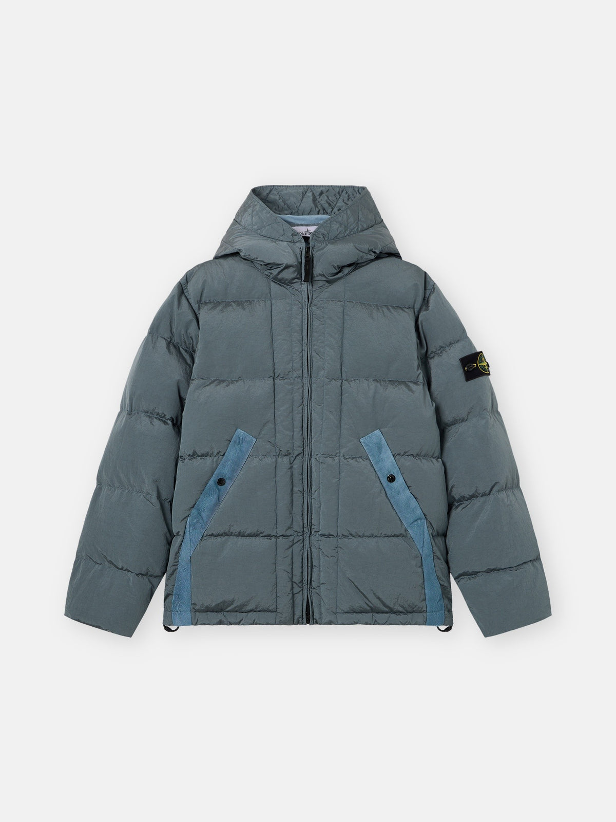 Hooded down jacket with drawcord hem - BoUvy