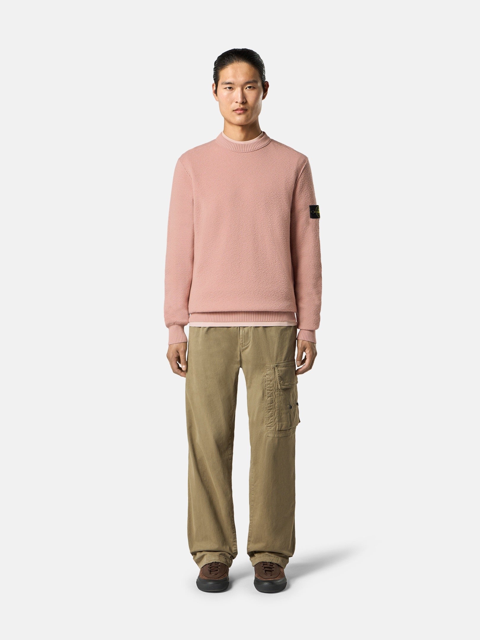 Loose-fit crewneck jumper with ribbed trims - BoUvy